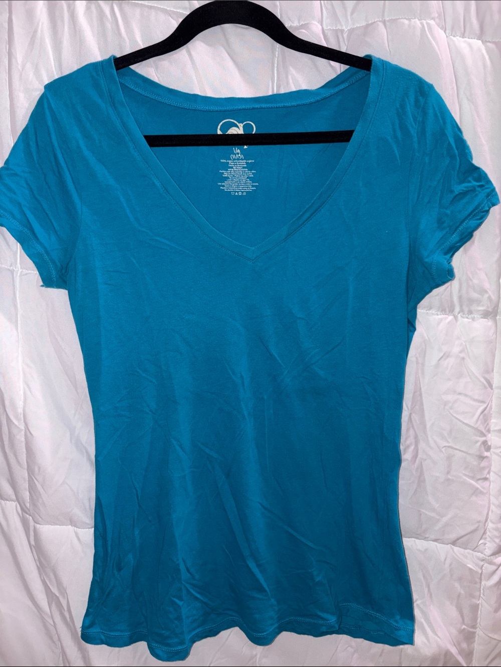 OP Teal V-Neck Short Sleeve Tee